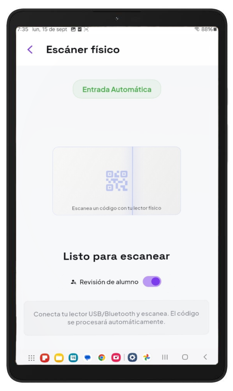 Vista de escaneo QR